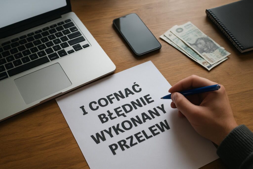 Jak cofnąć błędnie wykonany przelew?