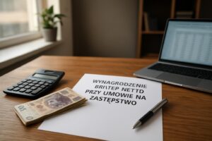 Wynagrodzenie brutto netto przy umowie na zastępstwo